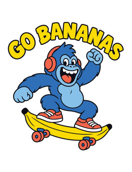 Go Bananas DTF-strijktransfer uit Skate Club