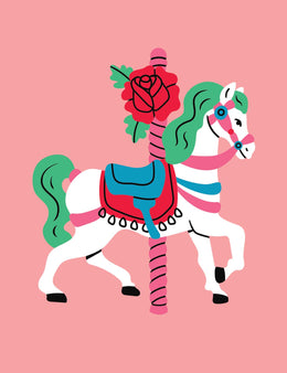 Rose Rider – Green Mane - Carousel Clash – Bügelbild