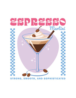 Espresso Martini – Cocktail Club – Bügelbild
