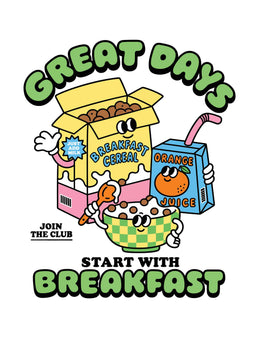 Breakfast Club DTF-strijktransfer uit Snack Attack