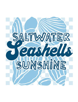 Saltwater Seashells Sunshine - Saltwater Stories – Bügelbild