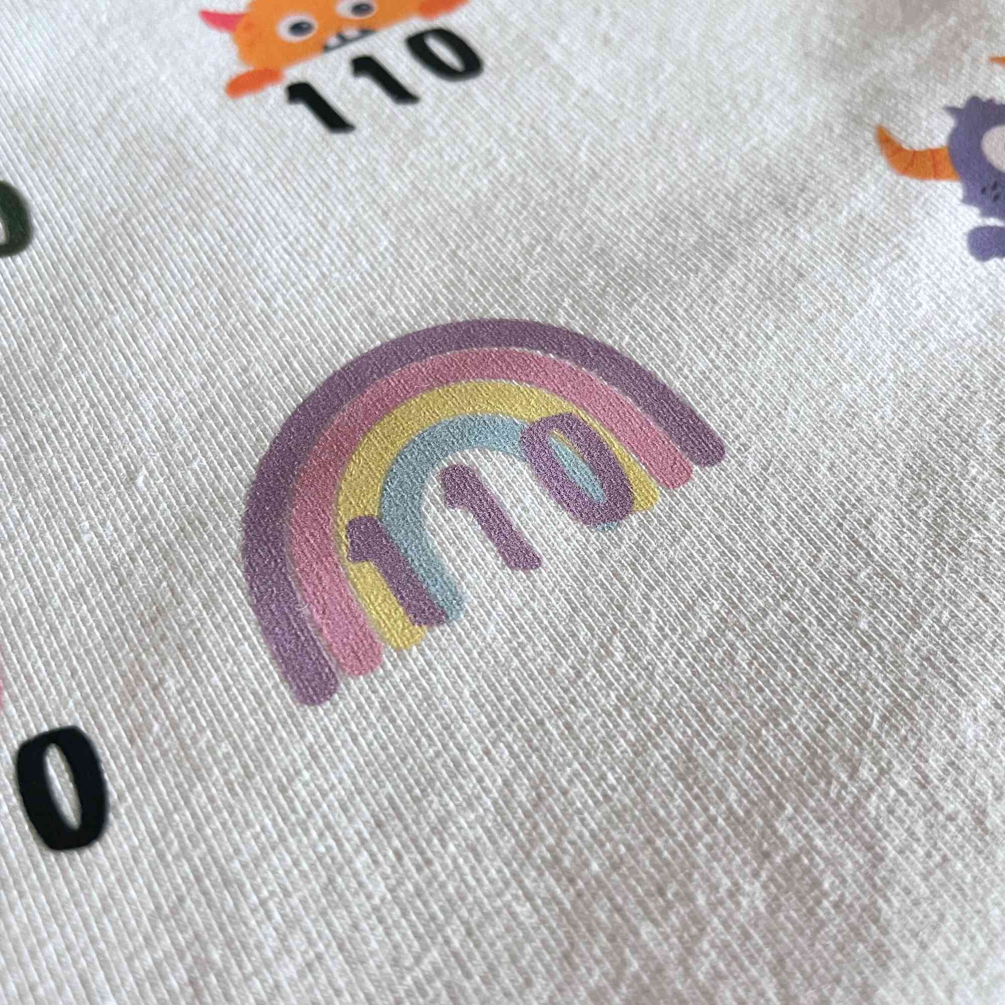 Pastell Regenbogen Größenetiketten