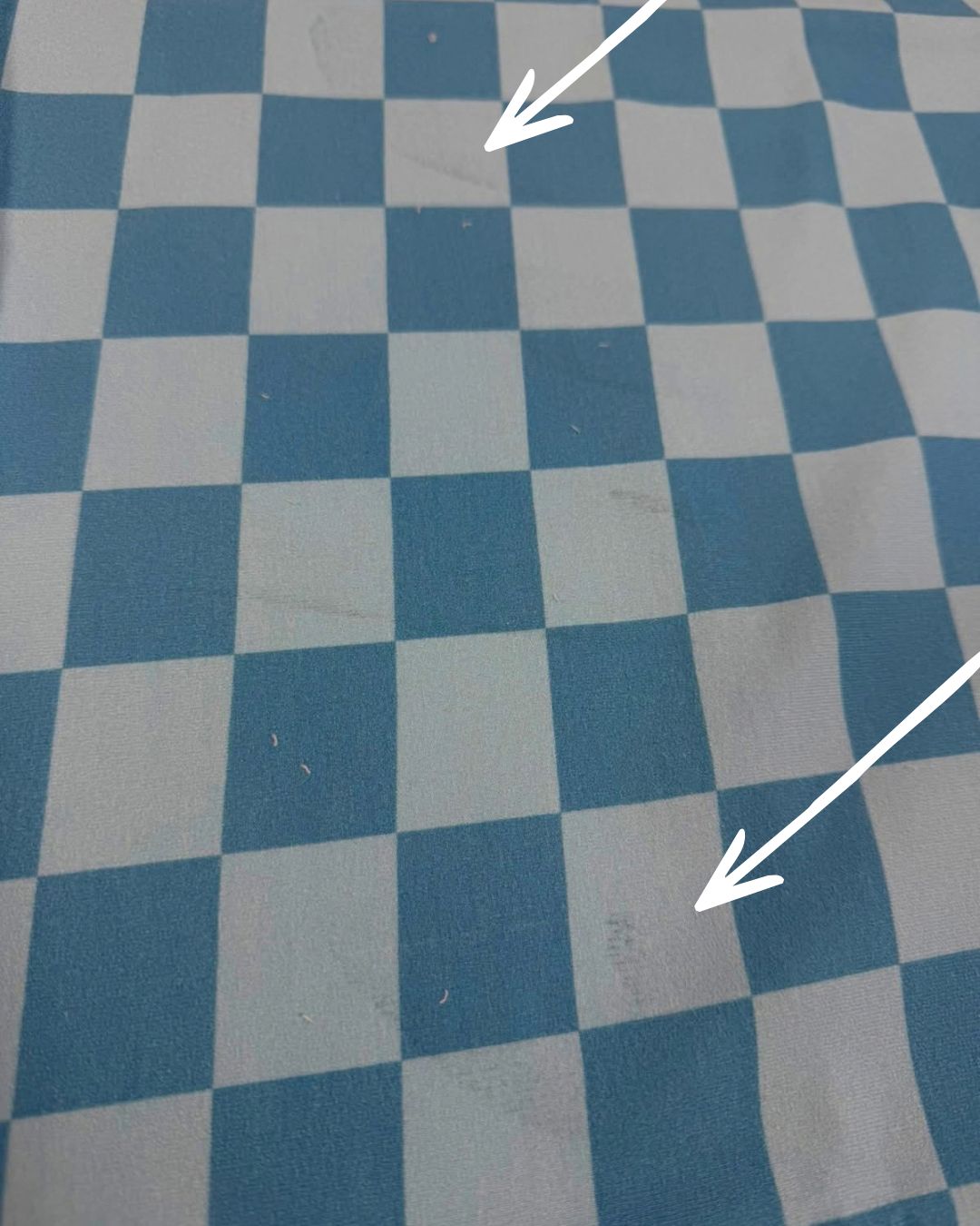 40 cm Voltage Blue Checker French Terry | Rebel Rescue