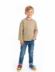 Zitronenstreifen | 100 % Baumwolljersey | 170 cm breit