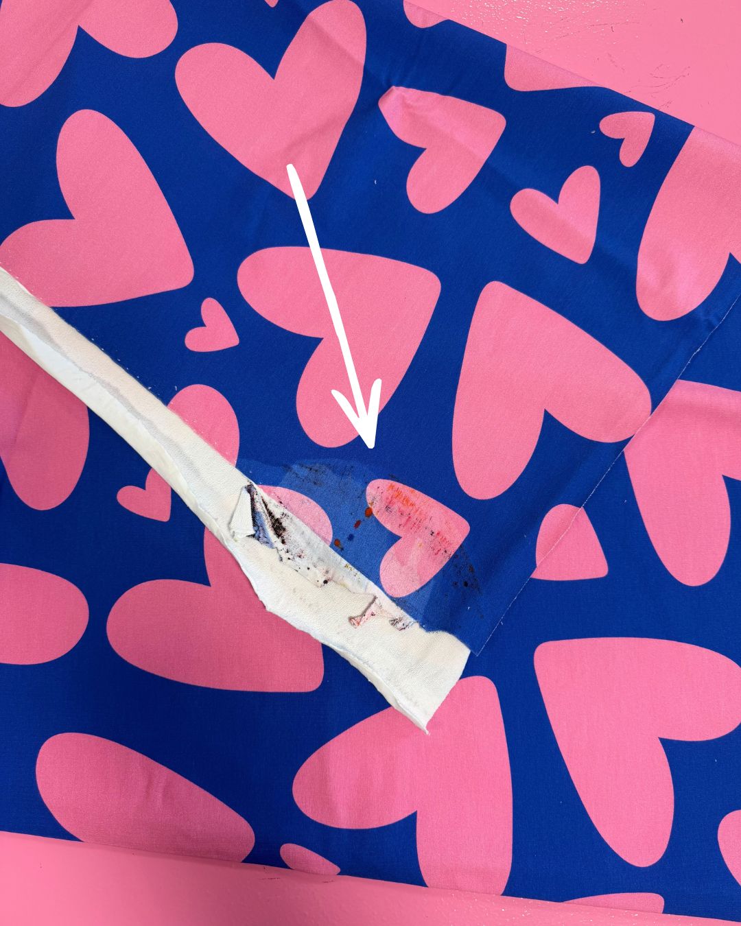 50cm Bold Hearts French Terry Fleck | Rebel Rescue