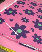 70 cm Color Clash Pink Punch French Terry | Rebel Rescue (Flecken)