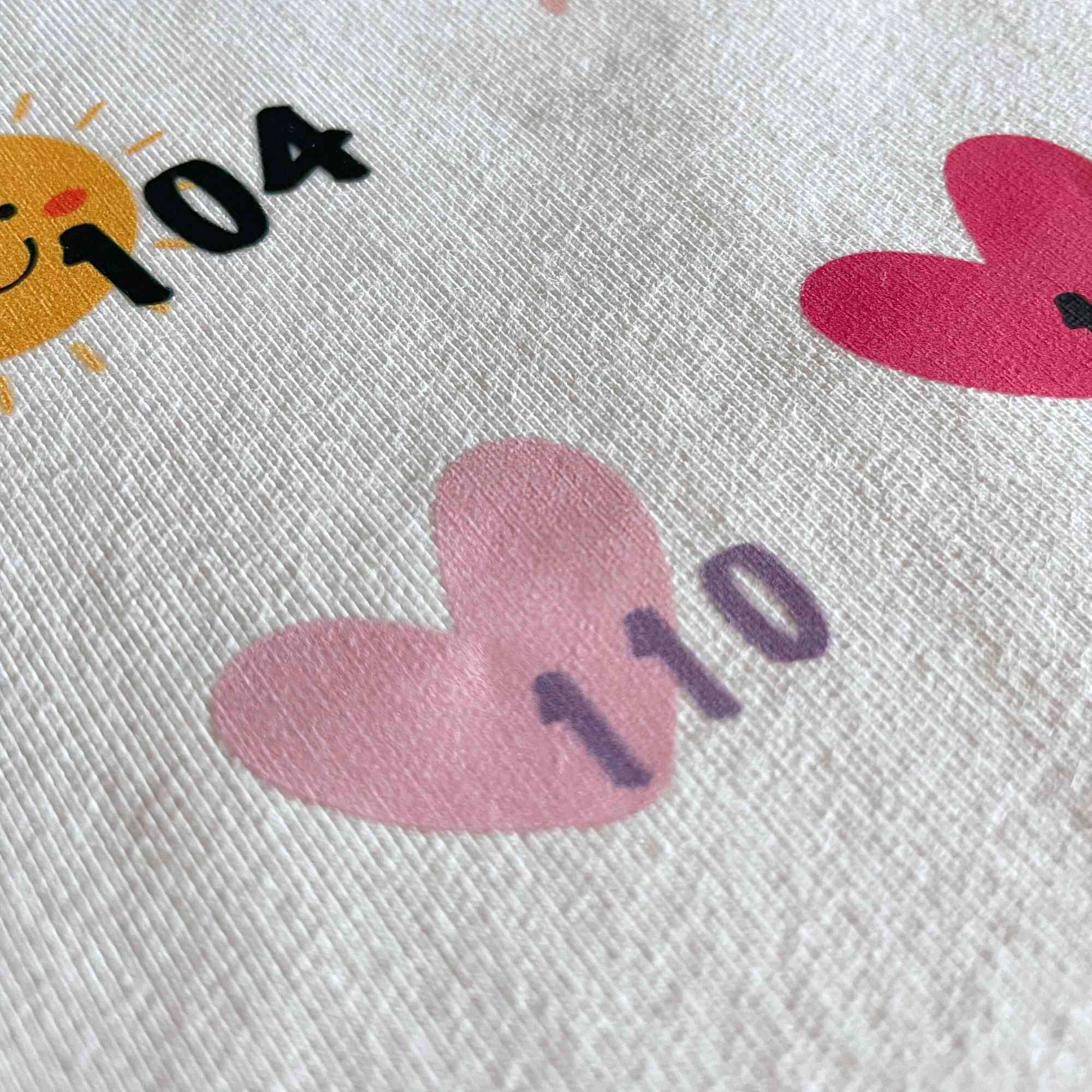 Candy Pink Herzen Größenetiketten