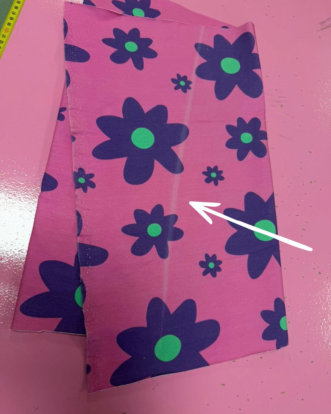 50 cm Color Clash Pink Punch French Terry | Rebel Rescue