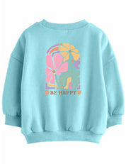 Be Happy - Abstrakte Blume | Bügelbild