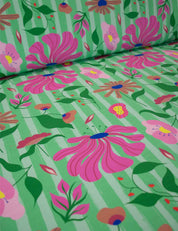 Bloom Boom Apfelgrün | French Terry | 170 cm breit