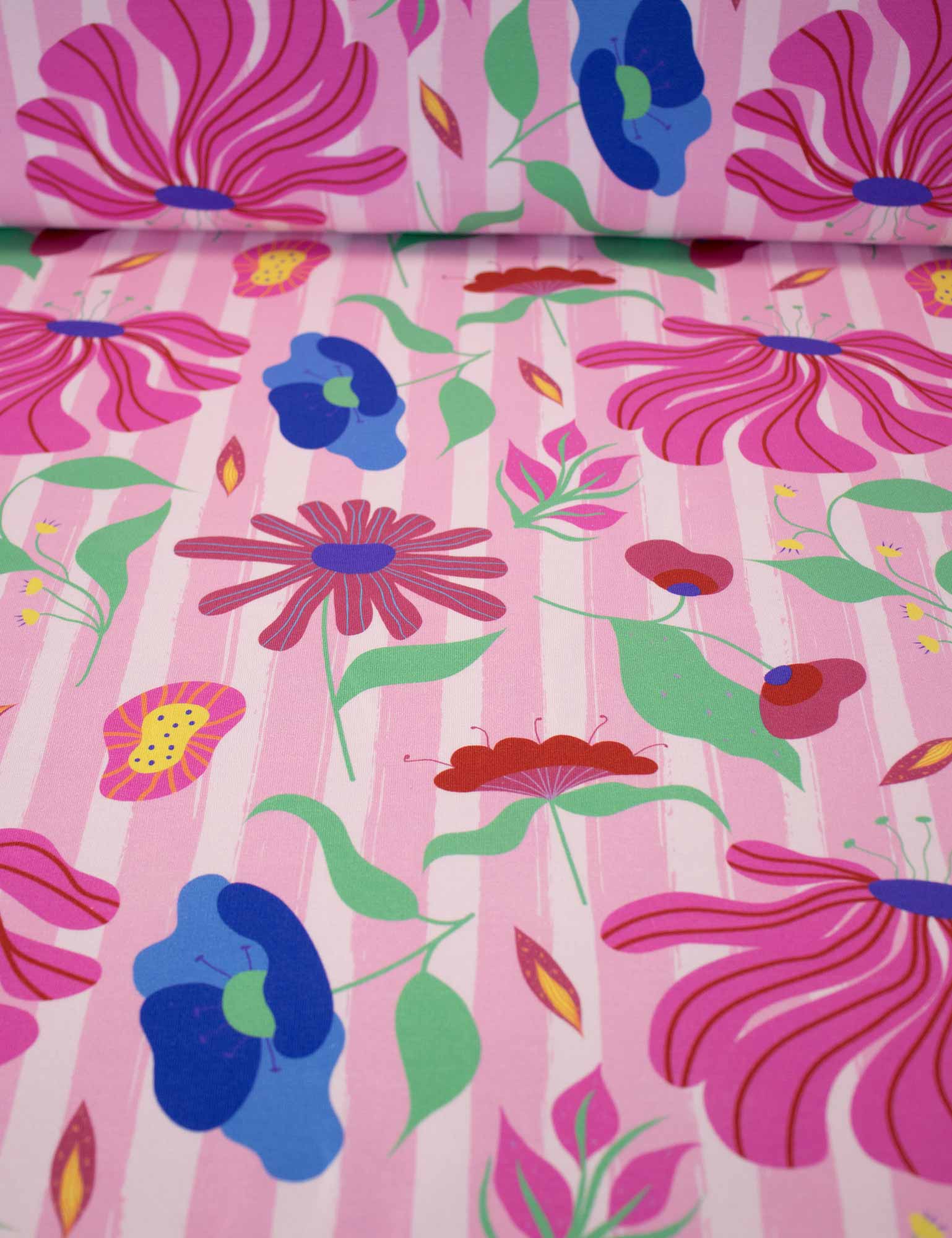Bloom Boom Pink Pearl | Französischer Frottee | 170 cm breit