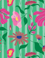 Bloom Boom Apfelgrün | French Terry | 170 cm breit