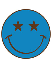 Smiley Blue | Bügelbild