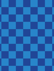 Karomuster in kräftigem Blau und Königsblau | French Terry | 170 cm breit