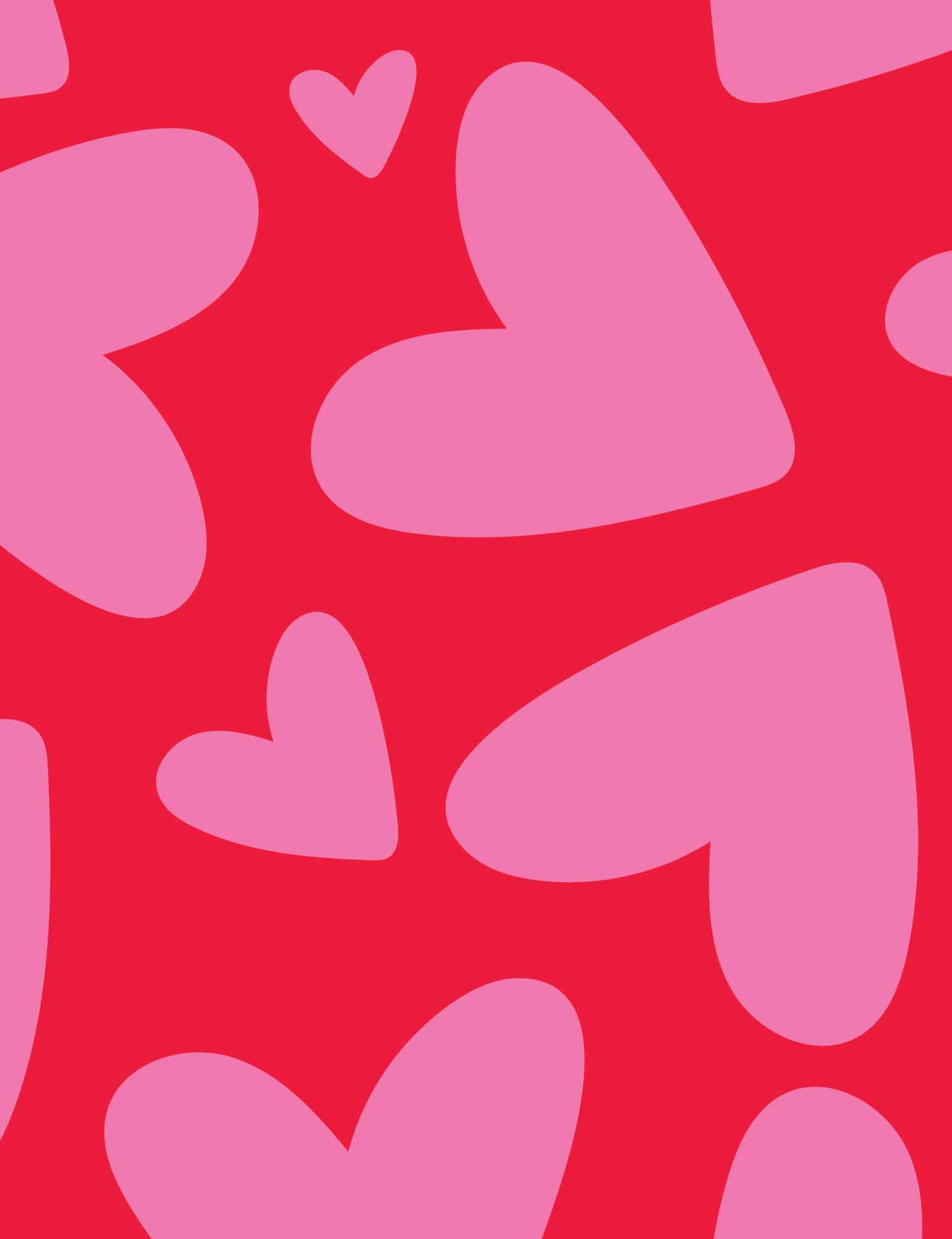 Bold Hearts Rot | French Terry | 170 cm breit