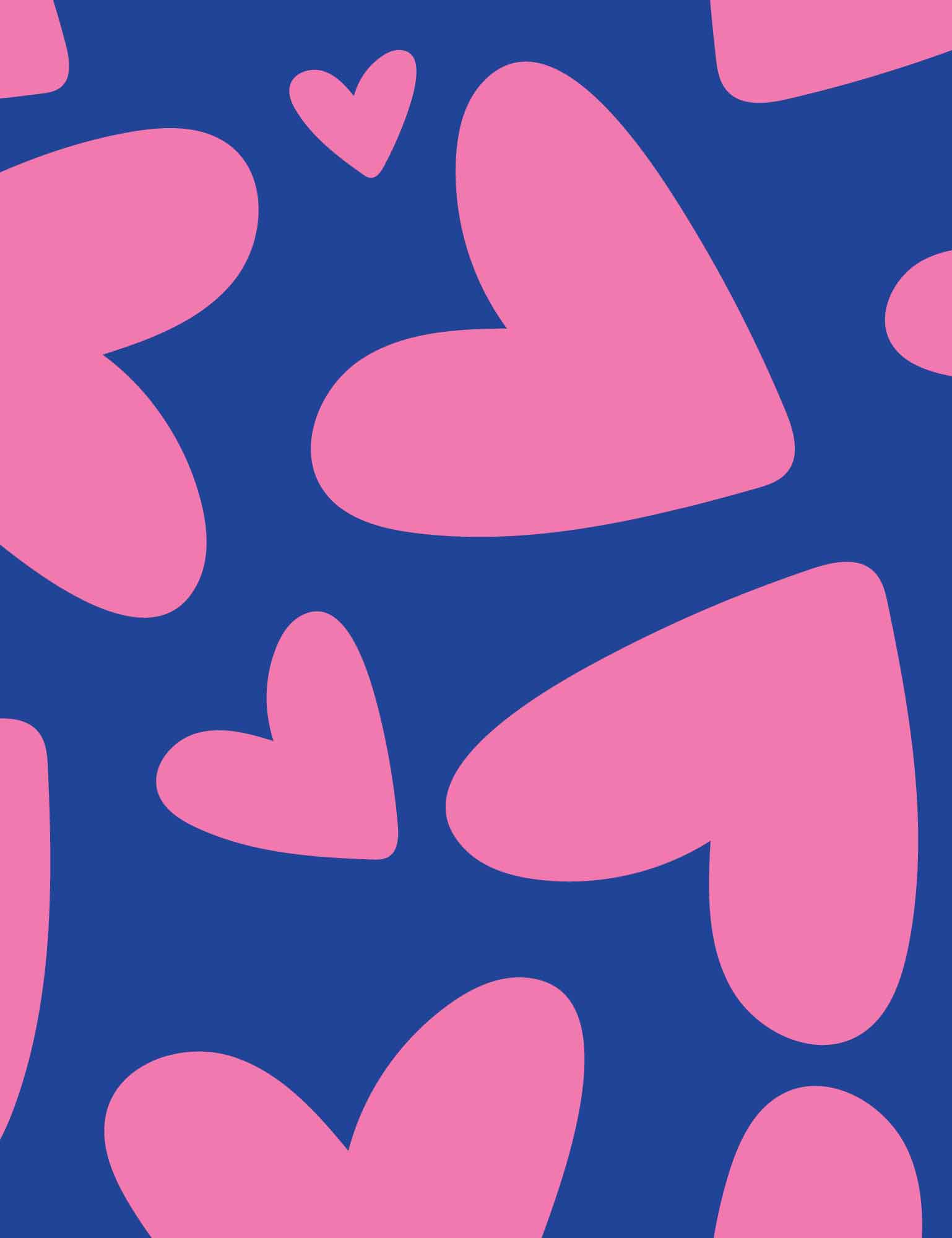 Bold Hearts – Blau | Trikot | 170 cm breit