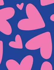 Bold Hearts – Blau | Trikot | 170 cm breit