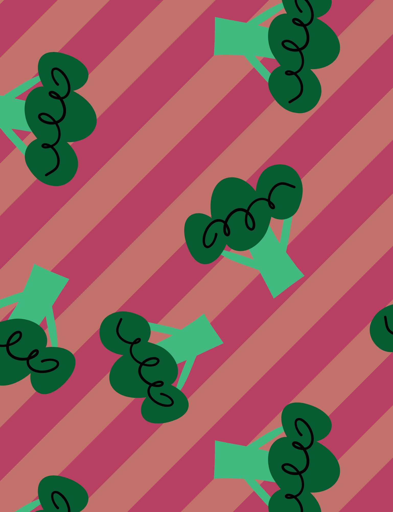 Broc 'n Roll Berry | French Terry | 170 cm breit
