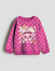 Bubble Bunny Retro Crush strijktransfer op een trui