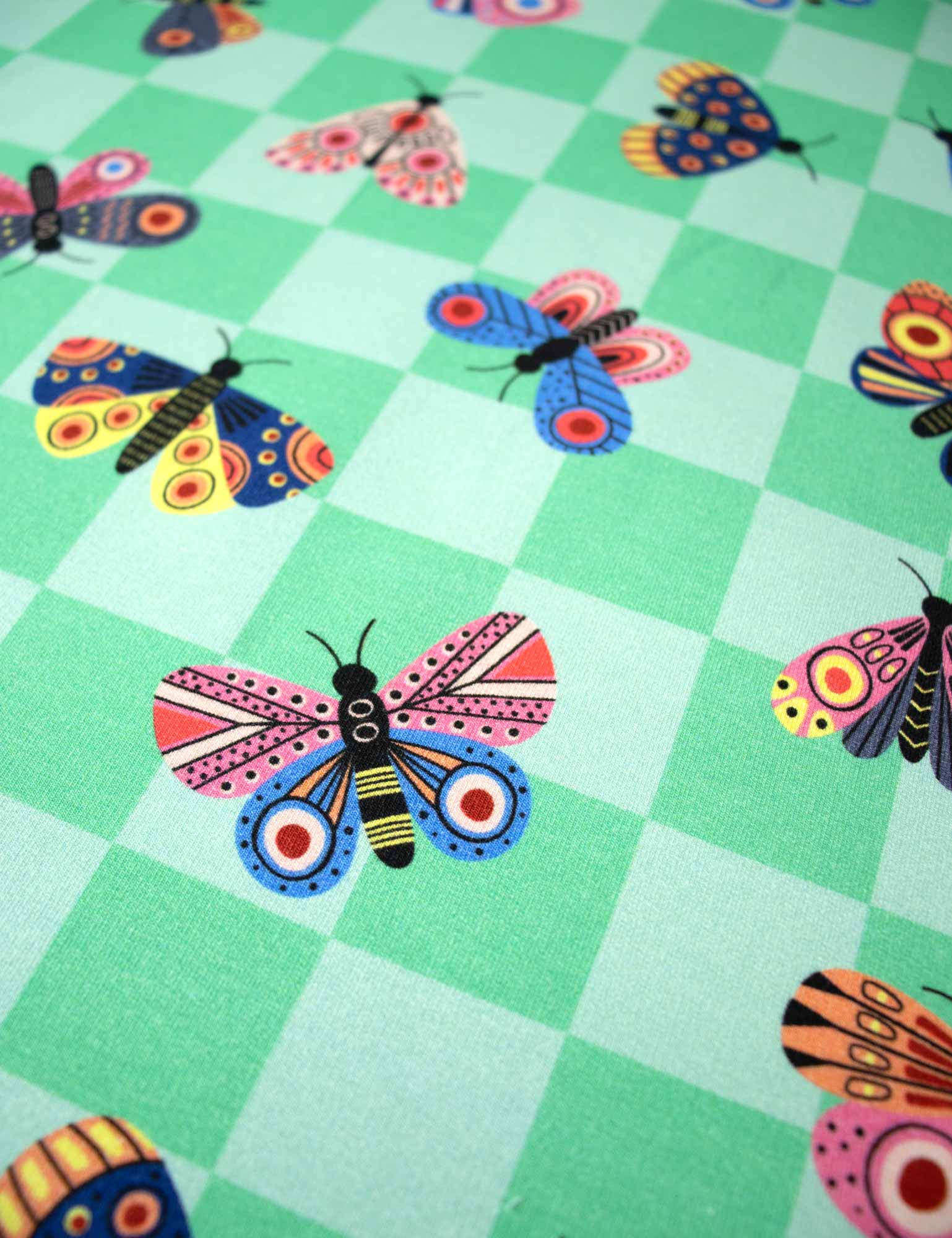 Butterfly Apple Pop Green | French Terry | 170 cm breit