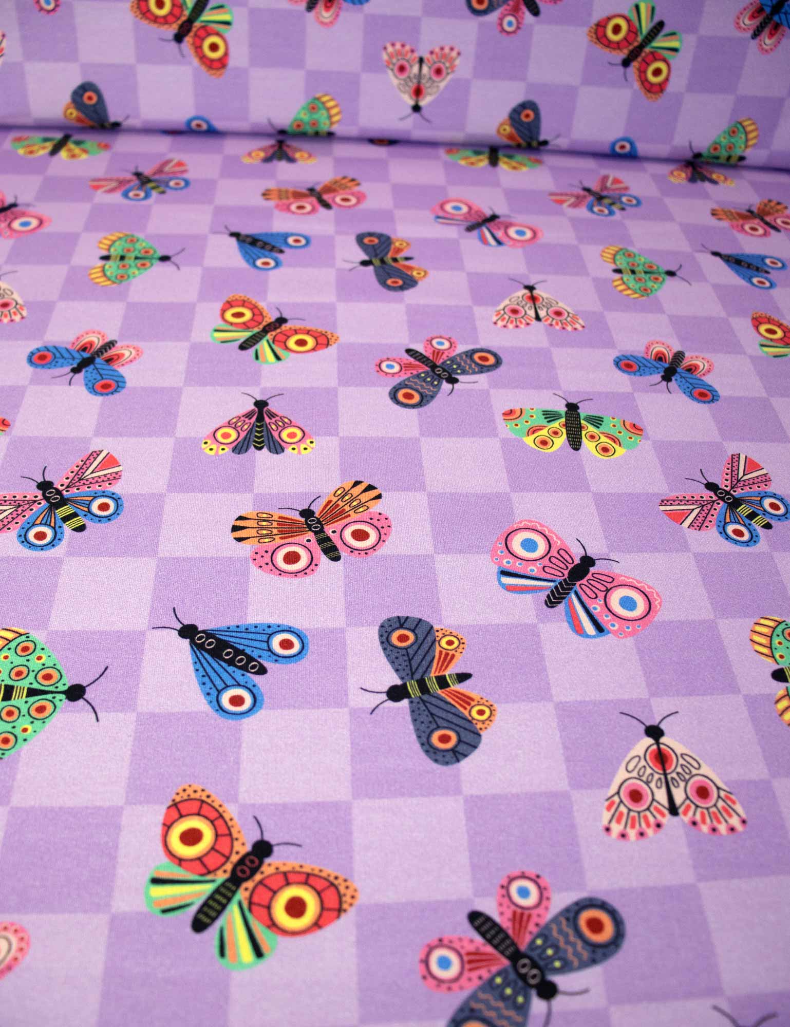 Butterfly Lilalicious | French Terry | 170 cm breit