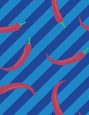 Chili Pop Blau | French Terry | 170 cm breit