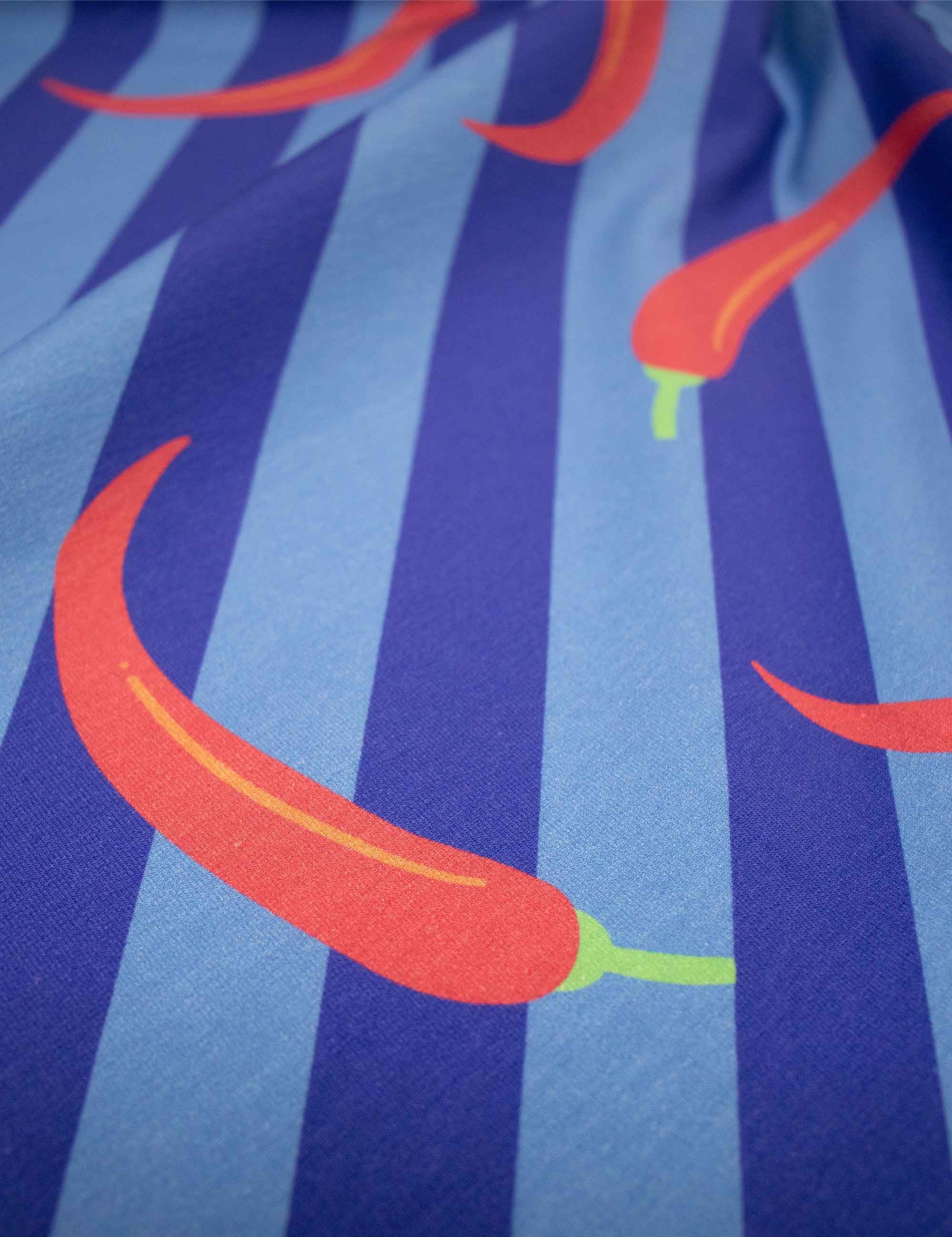 Chili Pop Blau | French Terry | 170 cm breit