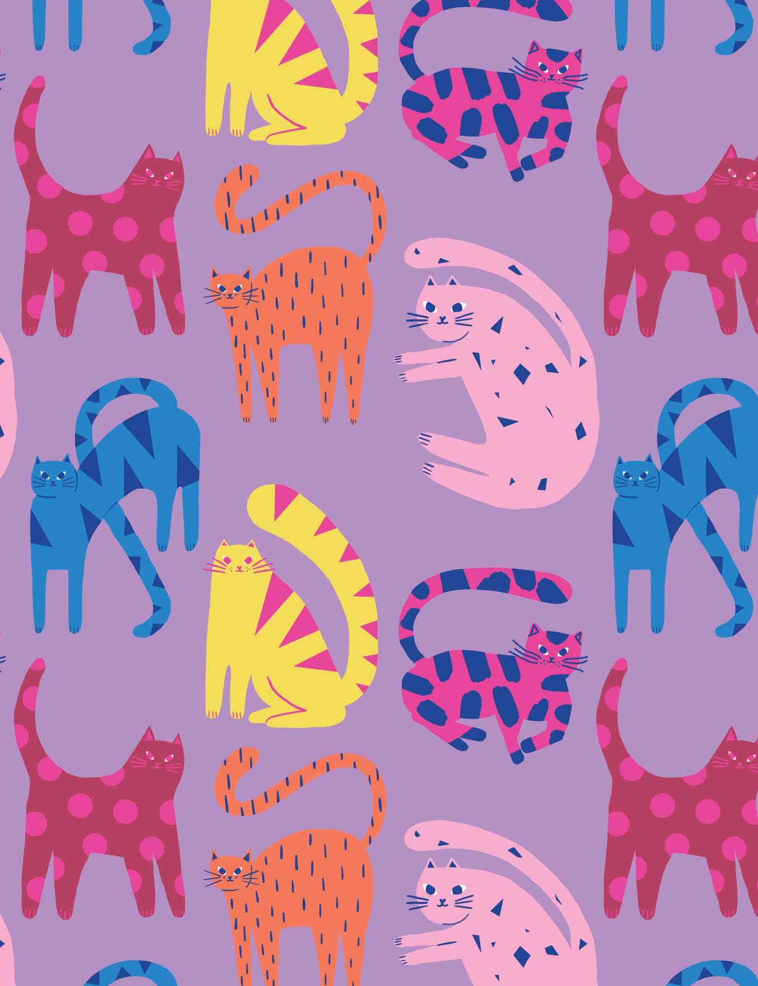 Coole Katzen Lilalicious | Trikot | 170 cm breit