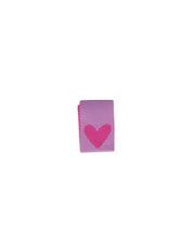 Double Heart Pink | Gewebtes Nählabel