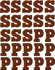 Schokoladenbuchstaben Sinterklaas und Piet | All-over Transferfolie