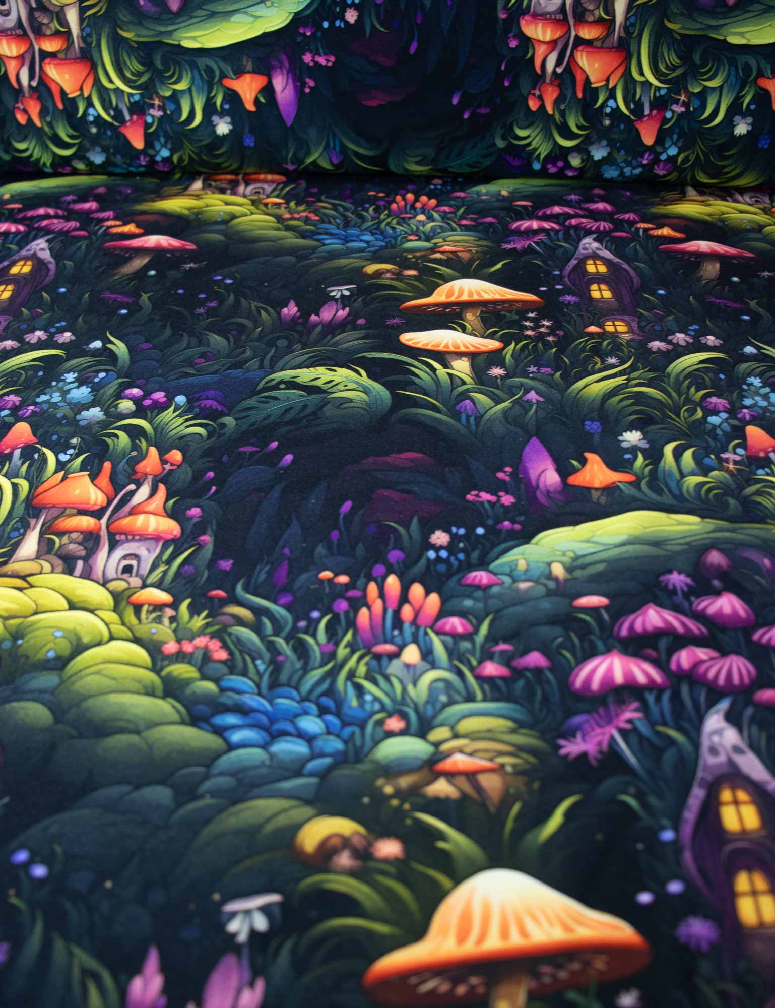 Fairy Forest Midnight Garden | French Terry | 170 cm breit