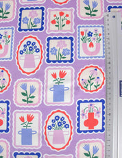 Florale Stempel „Lillicalious“ | Trikot | 170 cm breit