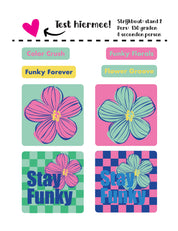 Funky Floral Mint Vibe Bügeletiketten | Bügelbilder