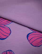Fliederfarbenes Blumenmuster | French Terry | 170 cm breit