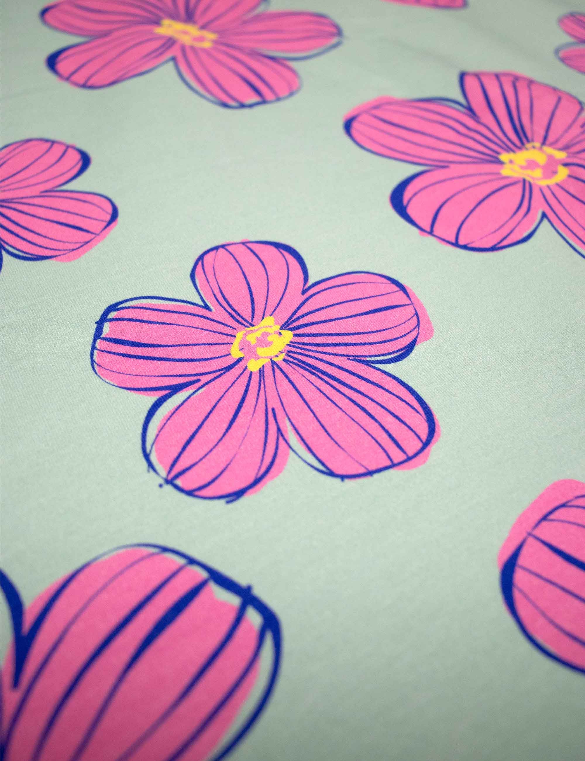 Funky Florals Mint | French Terry | 170 cm breit