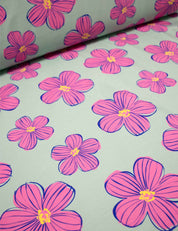 Funky Florals Mint | French Terry | 170 cm breit