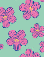 Funky Florals Mint | French Terry | 170 cm breit