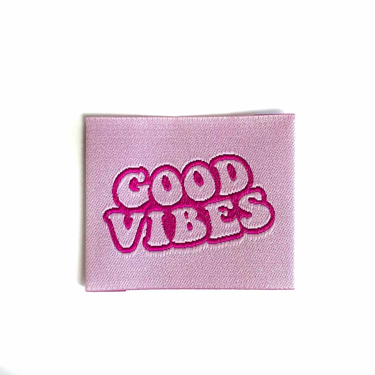 Good Vibes | Gewebtes Annähetikett