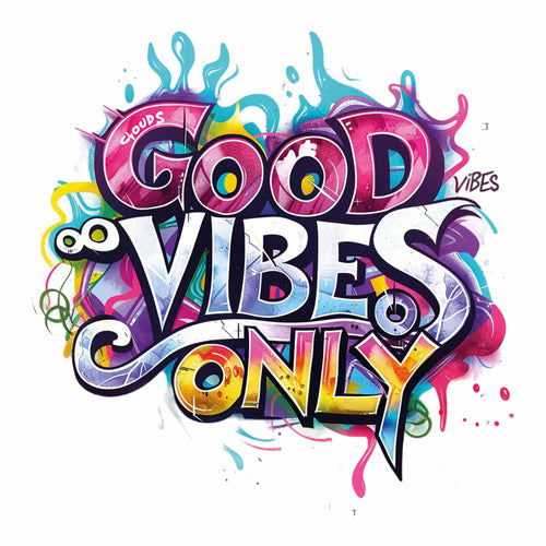Good Vibes 1 - Graffiti | Bügelbild