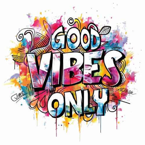 Good Vibes 2 - Graffiti | Bügelbild