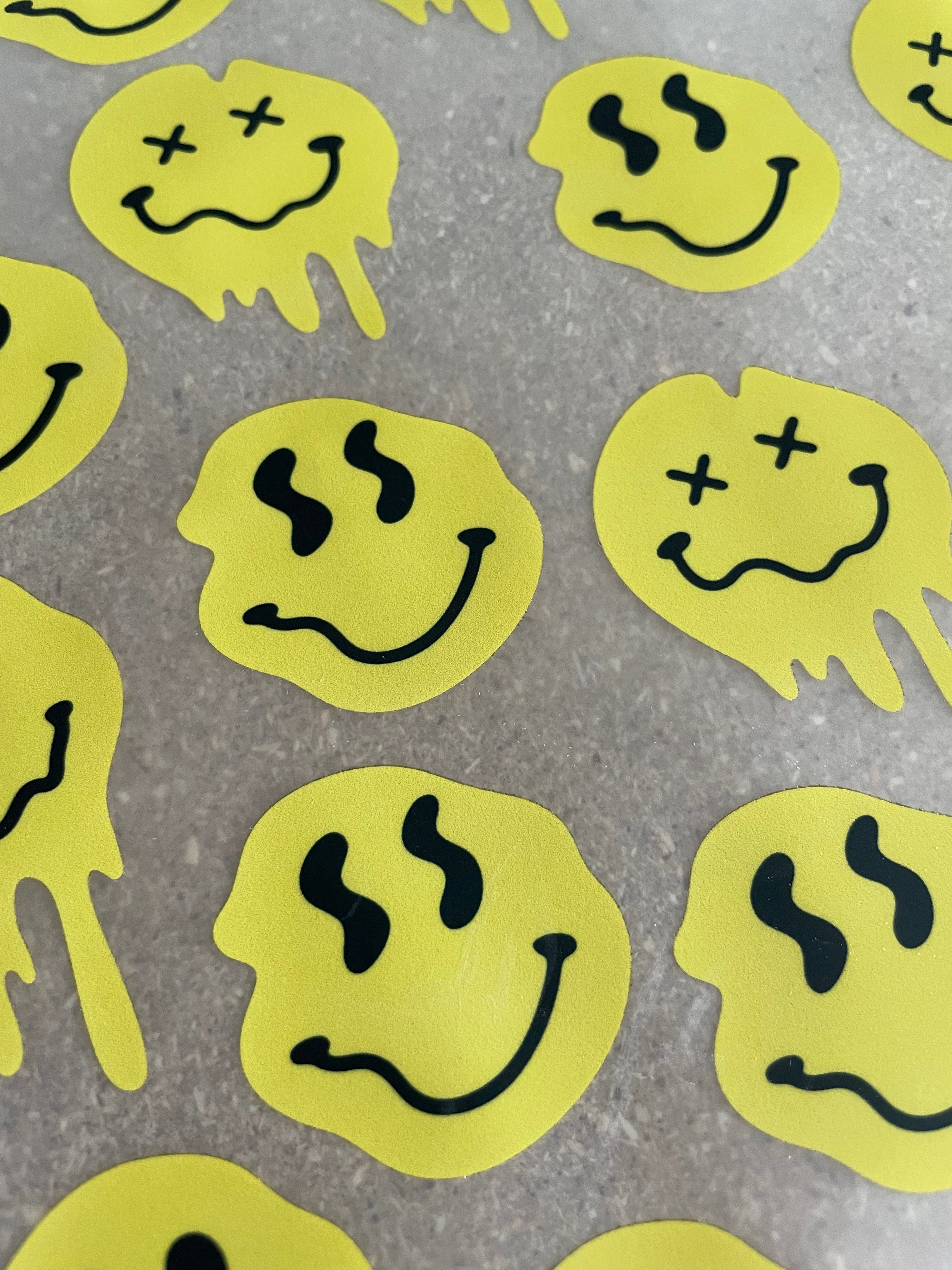 Drip Smileys | All-over Transferfolie