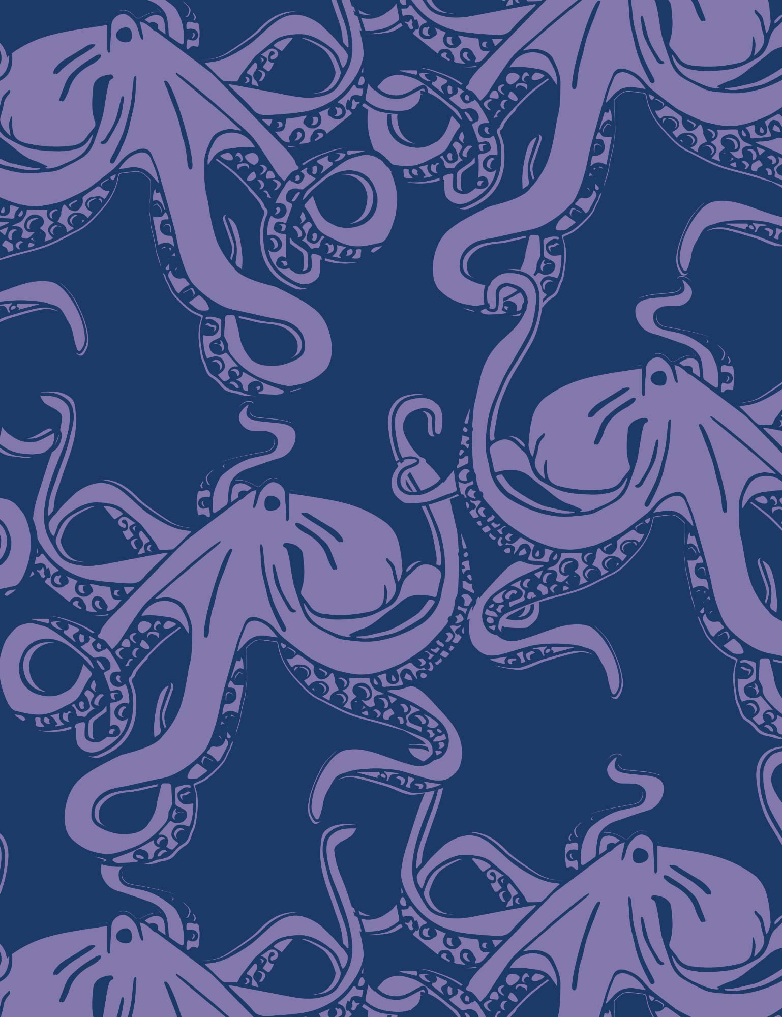 Inky Octopus | Trikot | 170 cm breit