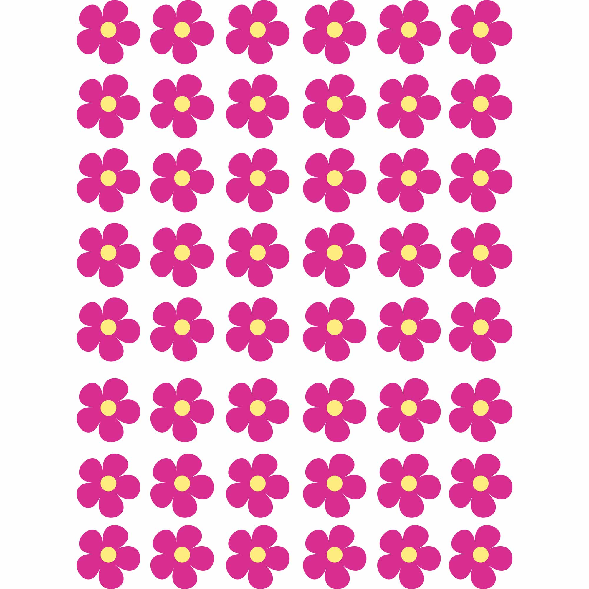 Kleine Blumen Hot Pink | Allover-Transferfolie