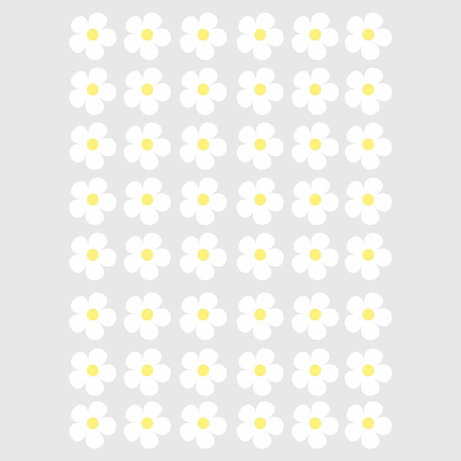 Kleine Blumen Weiß | All-Over Transferbogen