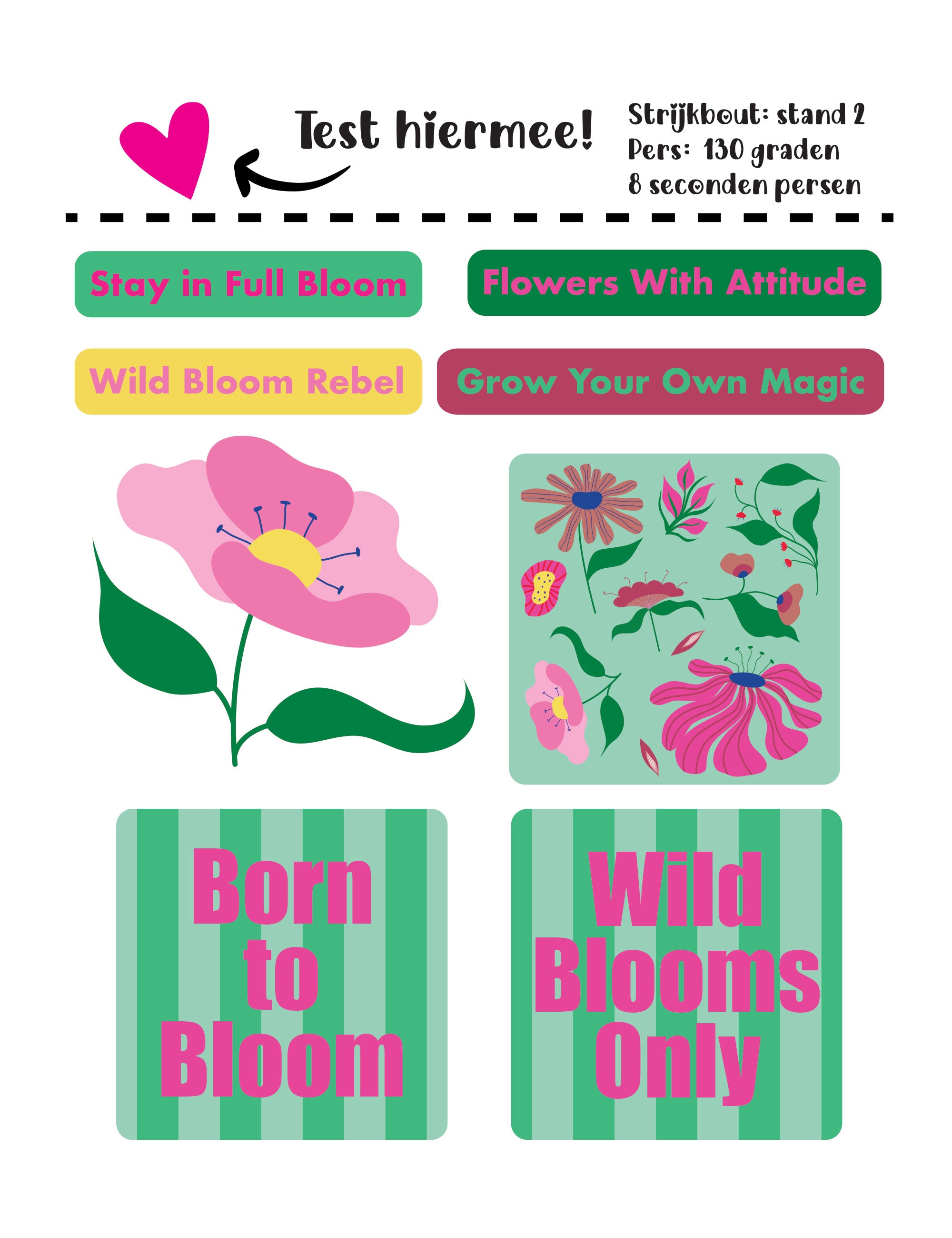 Bloom Boom Apple Pop Green Bügeletiketten | Bügeltransfers