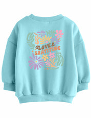 Love & Gratitude – Abstrakte Blume | Bügelbild