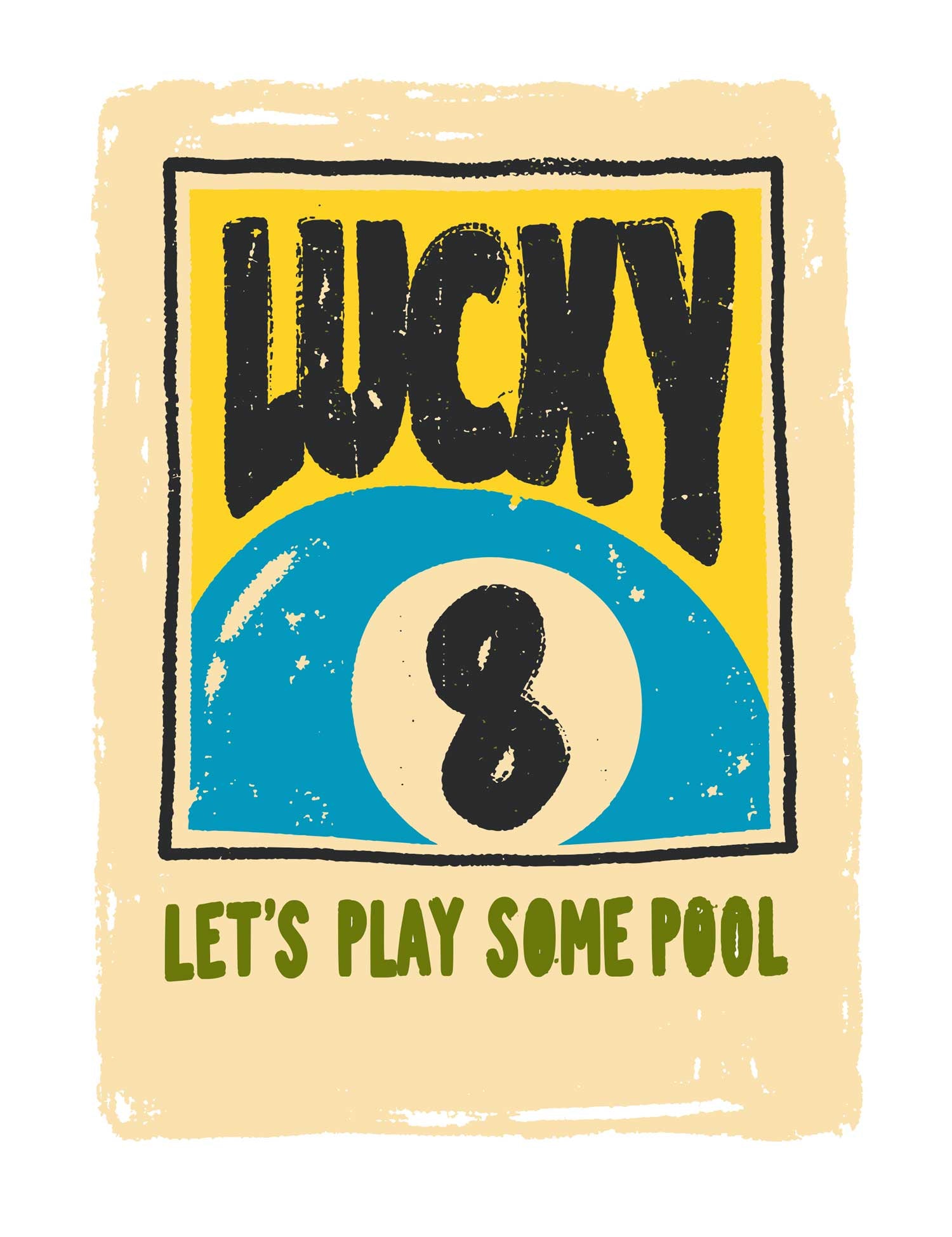 Lucky 8 Poster DTF-strijktransfer uit Lucky 8