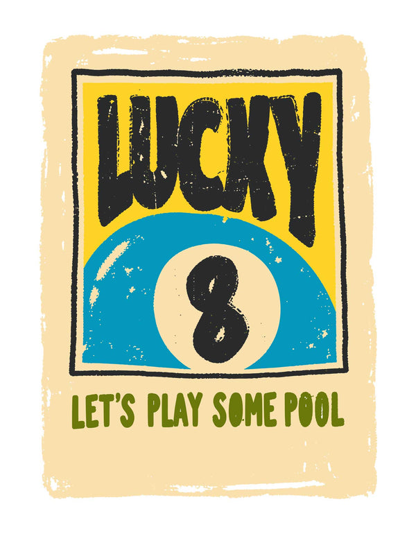 Lucky 8 Poster DTF-strijktransfer uit Lucky 8