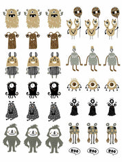 Monsters Beige - Fabric Frenzy