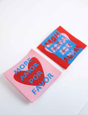 More Amor Por Favor | Gewebtes Nähetikett